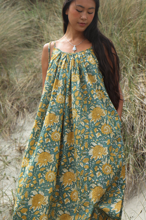 The Kalyani Midi Dress ~ Pine