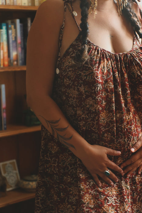 The Kalyani Midi Dress ~ Spiced Mulberry
