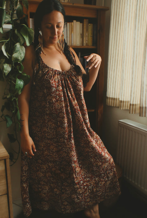 The Kalyani Midi Dress ~ Spiced Mulberry