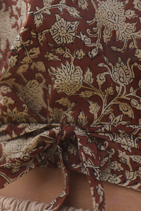 The Yara Wrap Blouse ~ Cacao