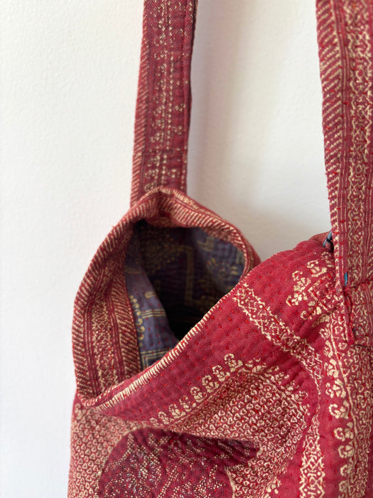 Kantha Round Bucket Bag