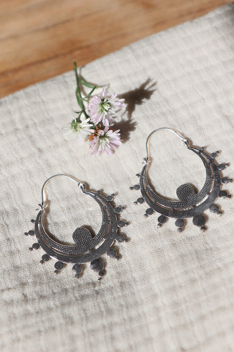 Celeste Hoops - Silver