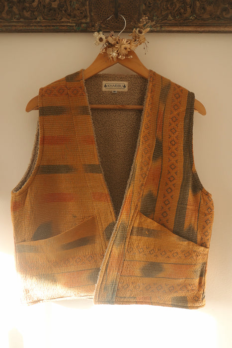 Kantha Teddy Gilet M/L