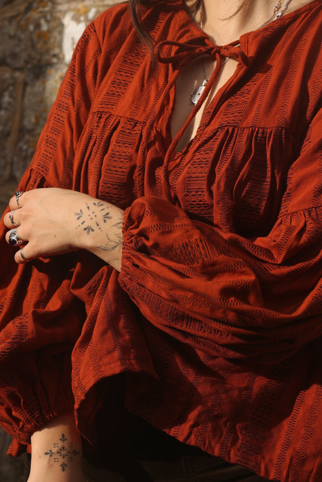 The Isha Blouse - Rust
