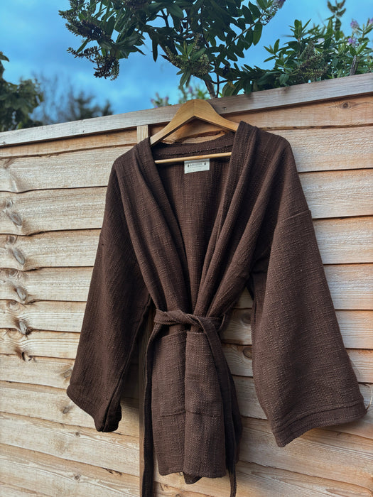 The Indira Kimono Jacket ~ Cacao Brown