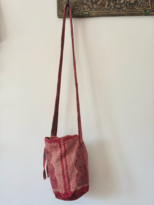 Kantha Round Bucket Bag