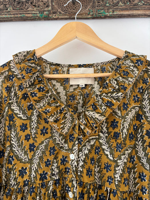 The Sundara Blouse ~ Ochre