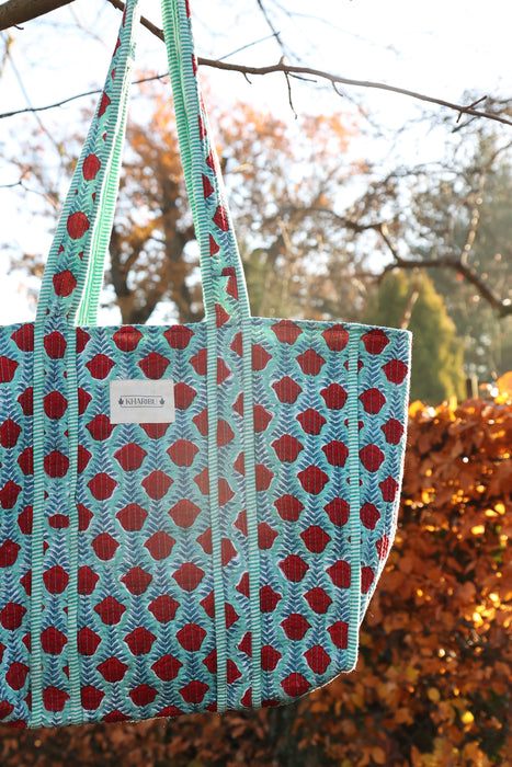 Block Print Quilted Bag￼
