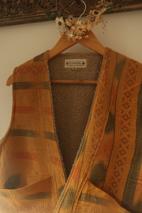 Kantha Teddy Gilet M/L