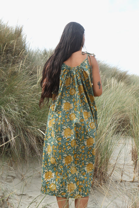 The Kalyani Midi Dress ~ Pine