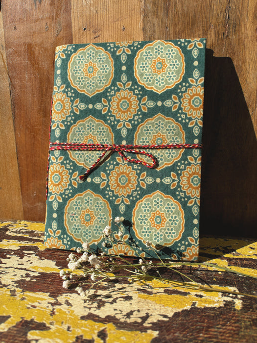 Block Print Cotton Pressed Notebook