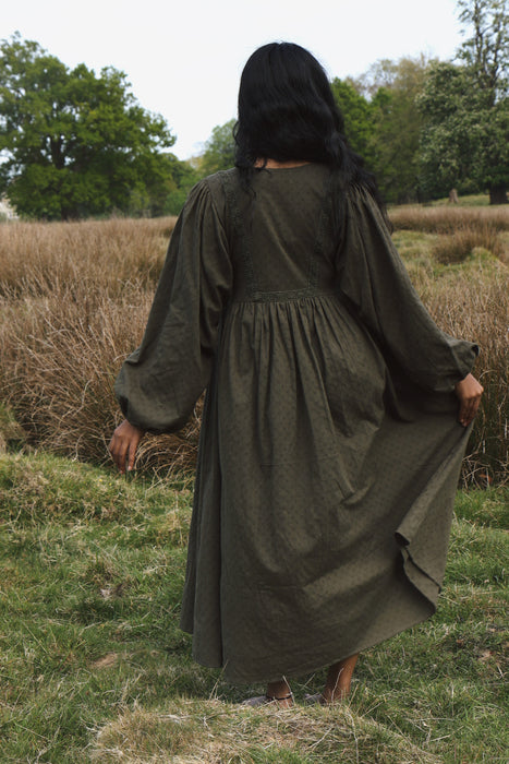 The Zenya Dress - Dark Olive