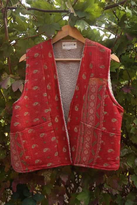 Kantha Teddy Gilet M/L