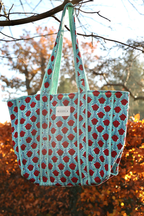 Block Print Quilted Bag￼