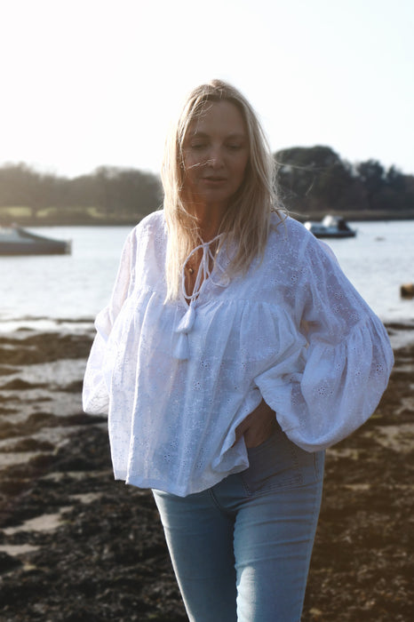 The Isha Blouse - Broderie Anglaise