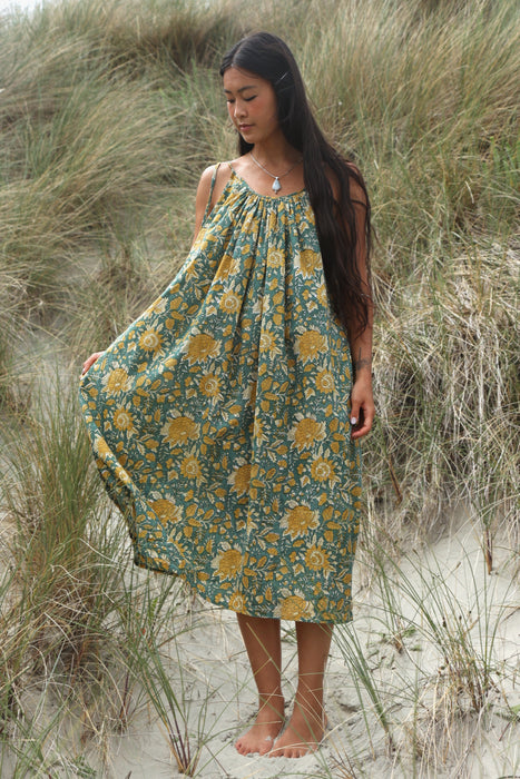 The Kalyani Midi Dress ~ Pine