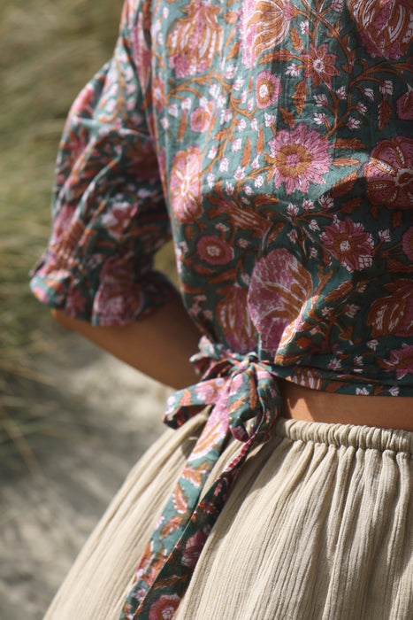 The Birdie Wrap Blouse ~ Secret Garden