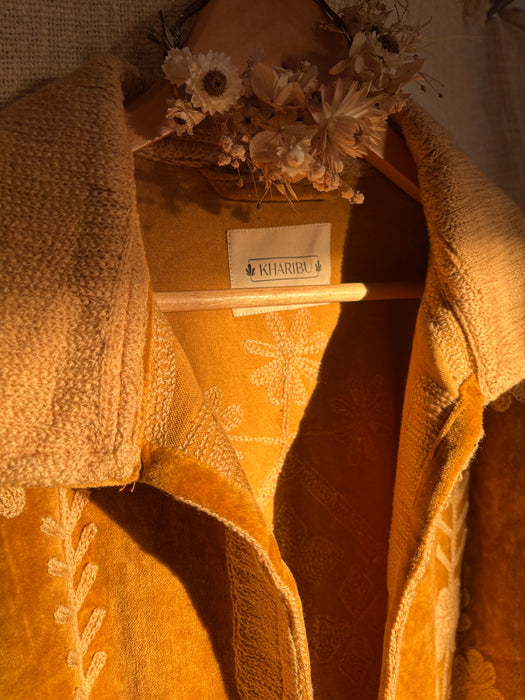 The Kasbah Velvet Duster - Golden Honey