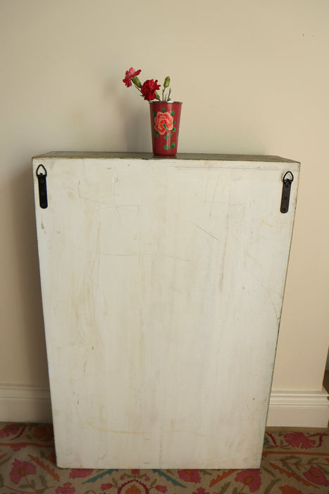 Indian Hand Painted Glass Wall Cabinet