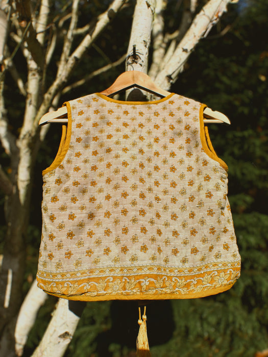 Kantha Faux Fur Priya Vest - Small