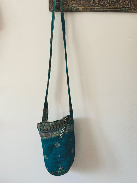 Kantha Round Bucket Bag