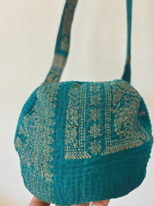 Kantha Round Bucket Bag