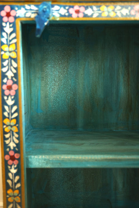 Indian Hand Painted Floral Cabinet