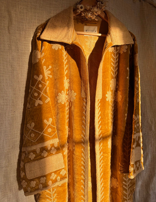 The Kasbah Velvet Duster - Golden Honey