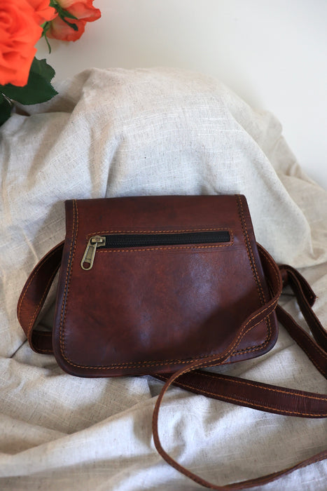 Small Embroidered Leather Bag