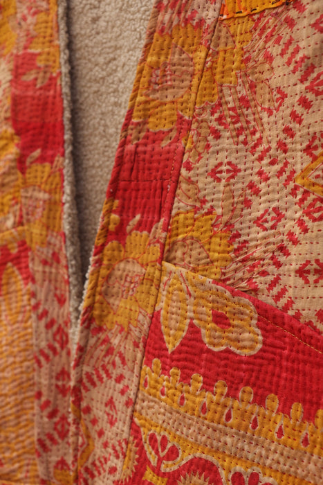 Kantha Teddy Gilet M/L