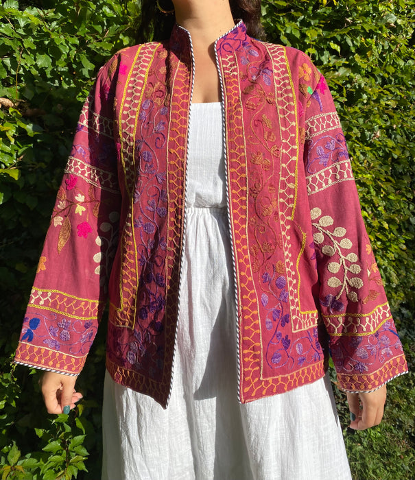Dusky Rose Rare Vintage Embroidered Jacket