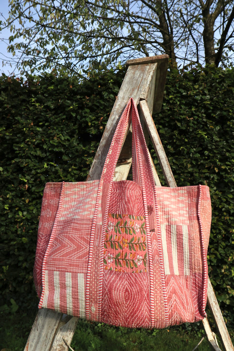 Pink Patchwork Quilted Bag