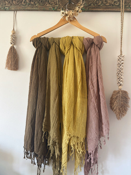 Soft Raw Cotton Multiway Scarf