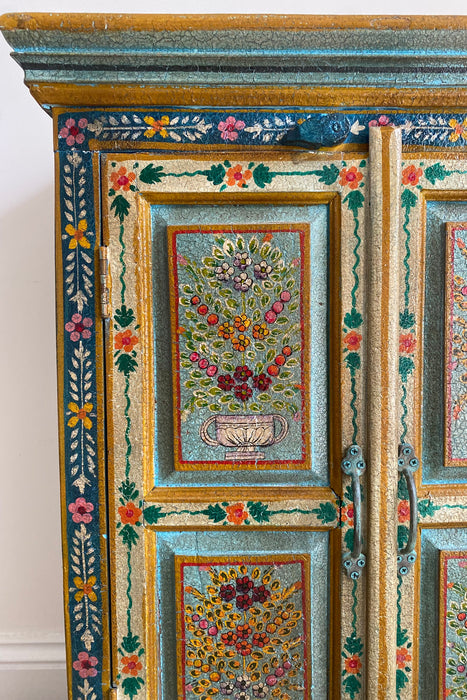 2 Door Hand Painted Indian Cabinet