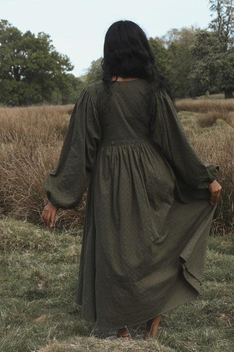 The Zenya Dress - Dark Olive