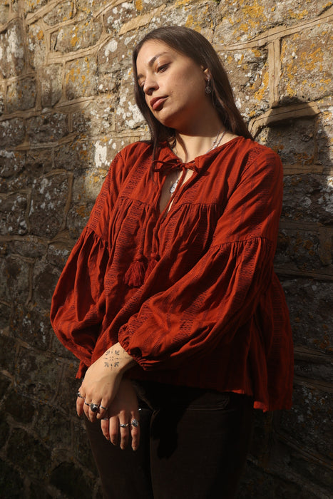 The Isha Blouse - Rust