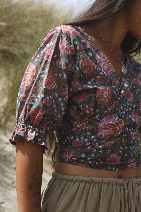 The Birdie Wrap Blouse ~ Secret Garden