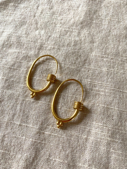 Gold Ethnic Earrings