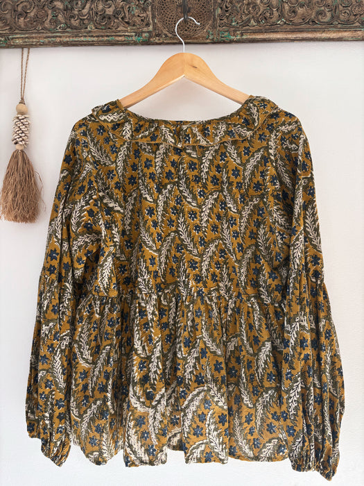 The Sundara Blouse ~ Ochre