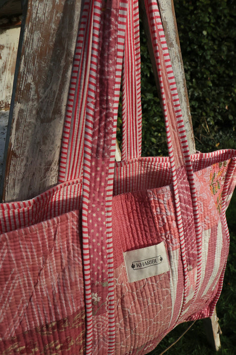 Pink Patchwork Quilted Bag