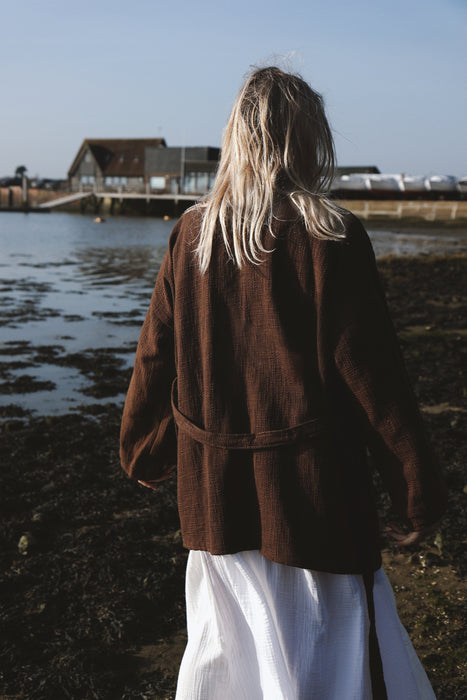 The Indira Kimono Jacket ~ Cacao Brown