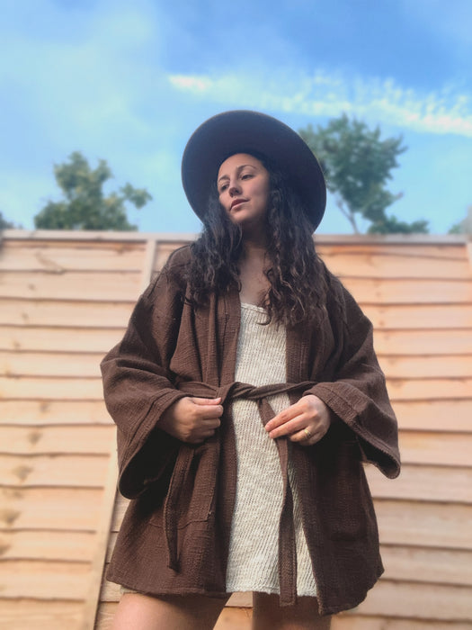 The Indira Kimono Jacket ~ Cacao Brown