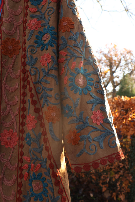 Brown Suzani Embroidered Jacket