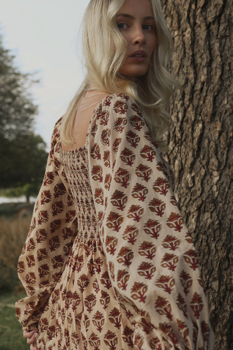 The Anushka Dress - Fawn