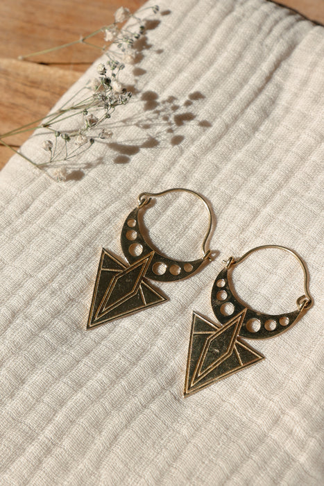 Naiya Dangle Earrings - Gold