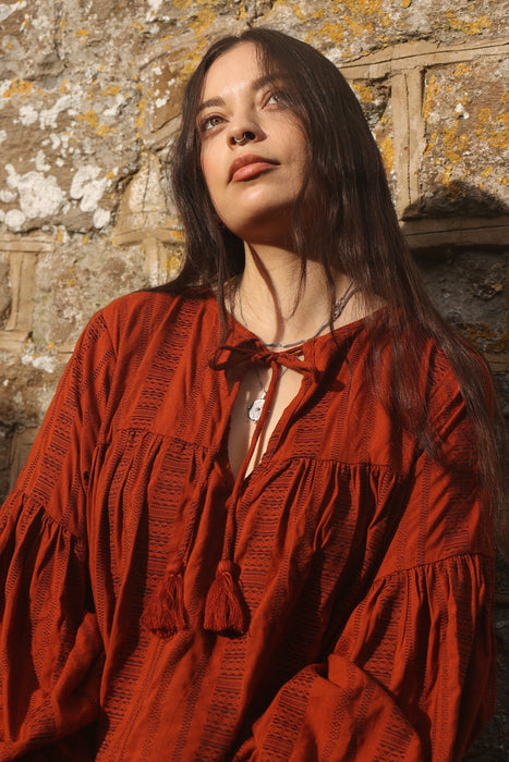 The Isha Blouse - Rust