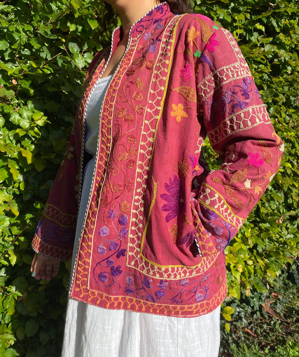Dusky Rose Rare Vintage Embroidered Jacket