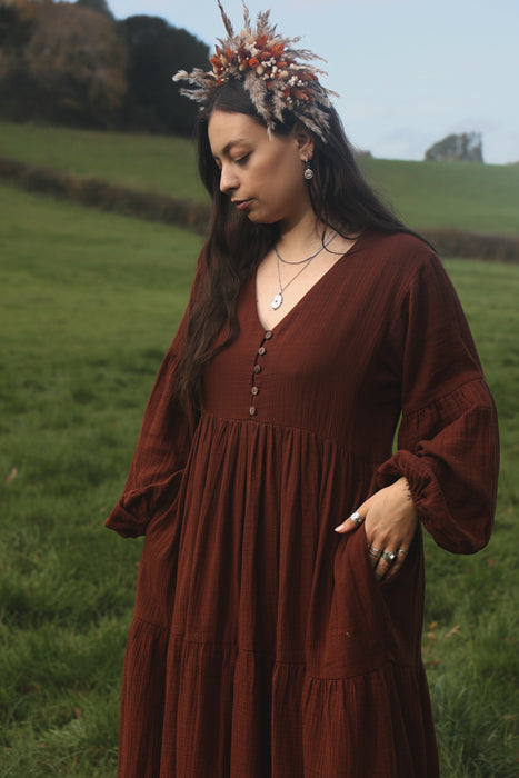 ✺ The Gaia Dress - Chestnut ✺