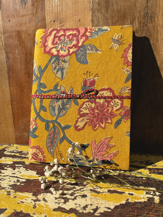 Block Print Cotton Pressed Notebook