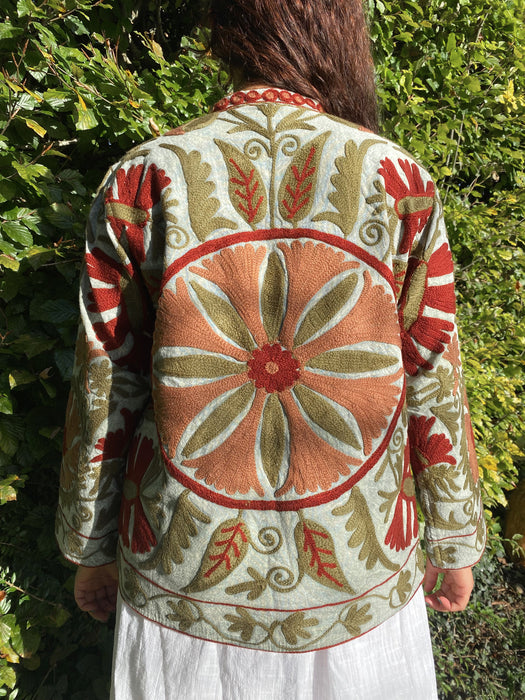 Earthy Suzani Embroidered Jacket